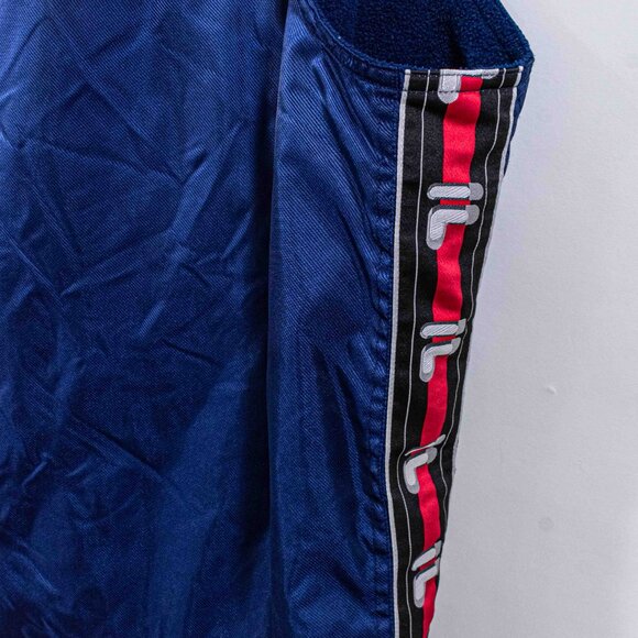 Fila Full Zip Reflective Nylon Vest Logo Large VTG 90s Streetwear Hip Hop - Picture 10 of 10